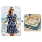 Liora | Elegantes A-Linien-Kleid mit floralem Muster
