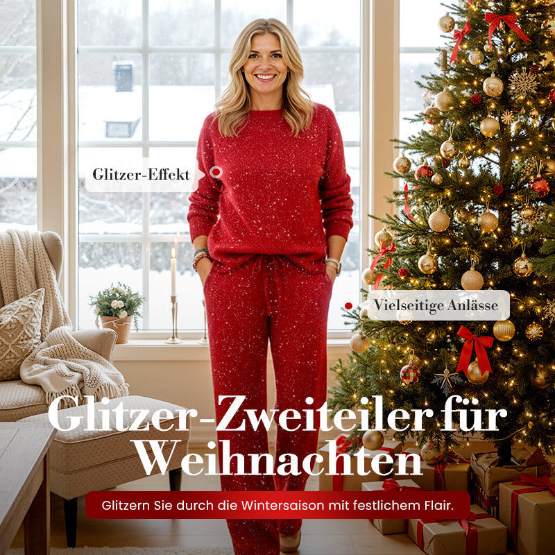 Elise | Damen Glitzer Zweiteiler für Weihnachten