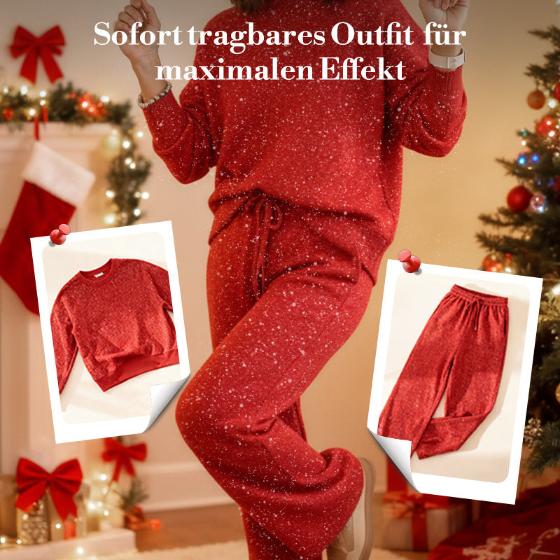 Elise | Damen Glitzer Zweiteiler für Weihnachten