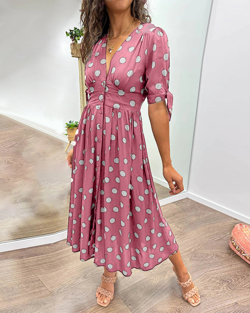 Monique | Elegantes Kleid mit Polka-Dots