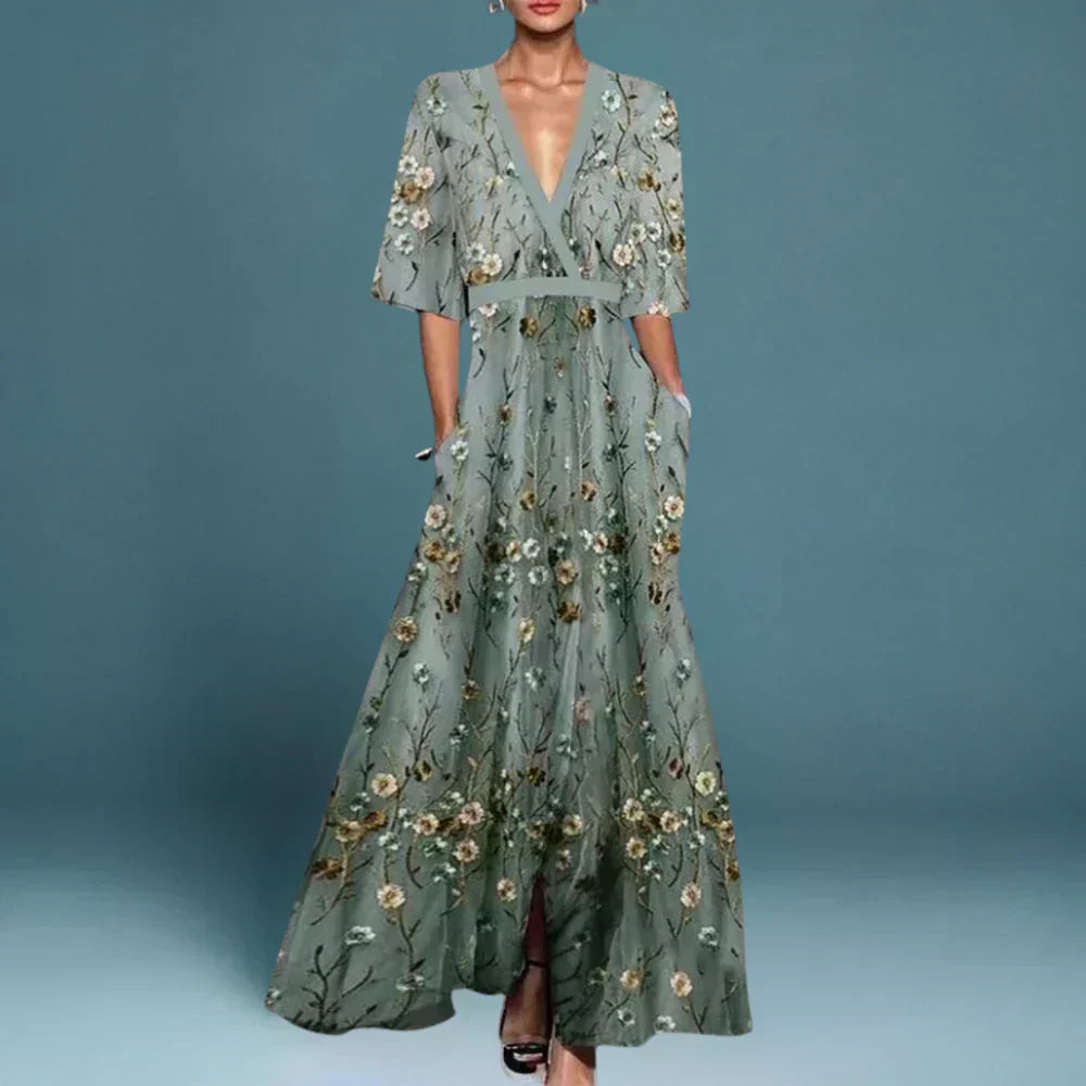Rubby | Figurbetontes V-Ausschnitt Kleid