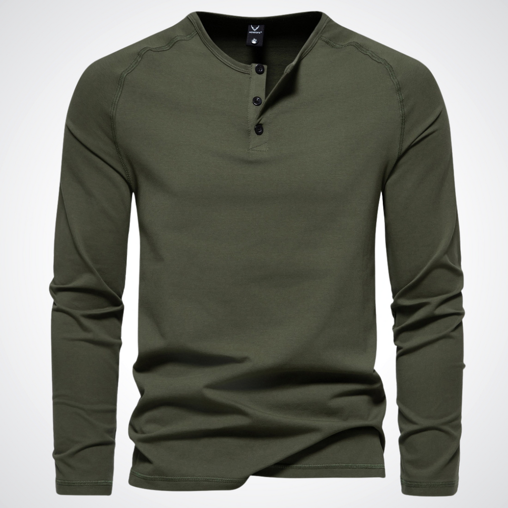 Finn | Langarm Henley Shirt