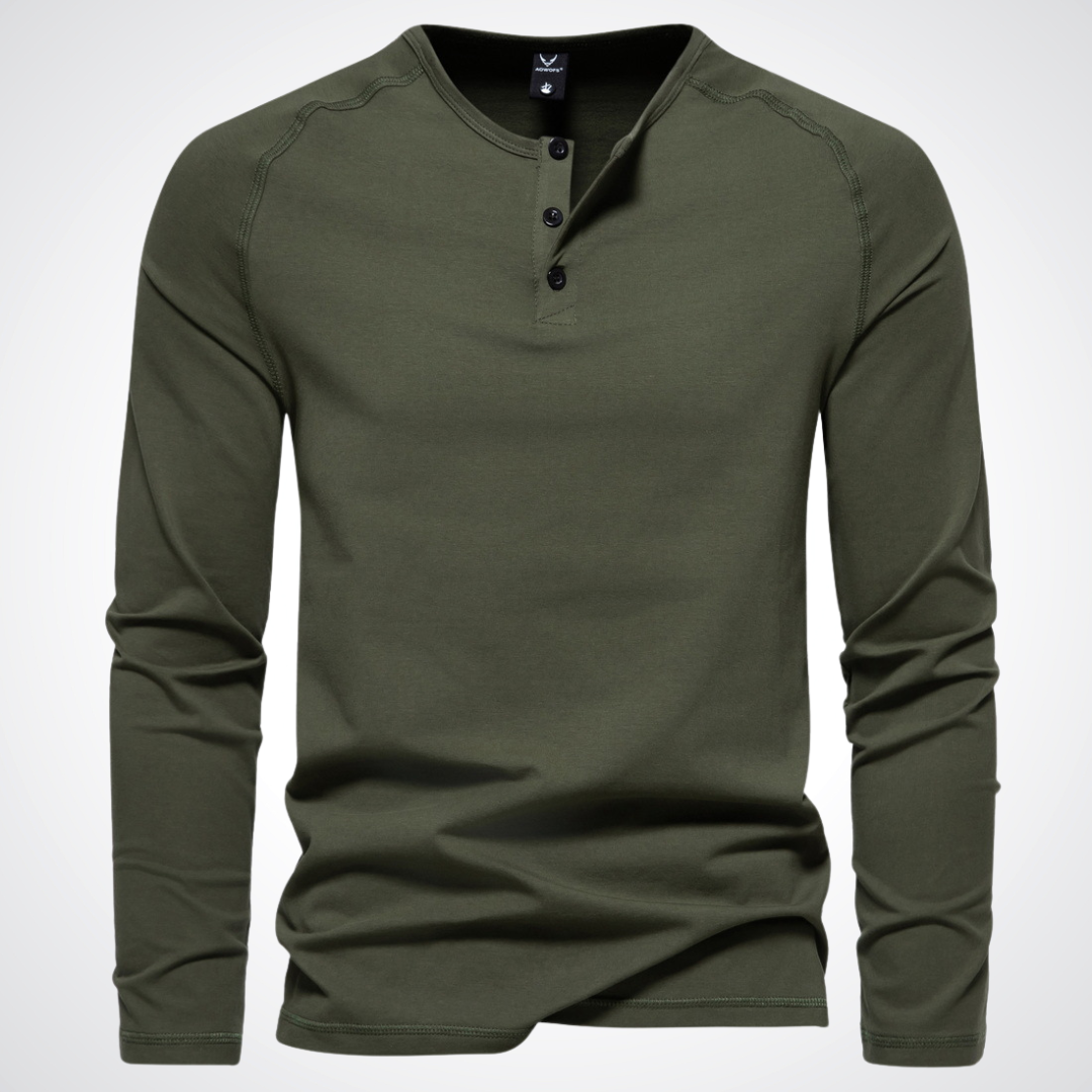 Finn | Langarm Henley Shirt