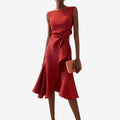 Eliana | Elegantes Midikleid mit asymmetrischem Design