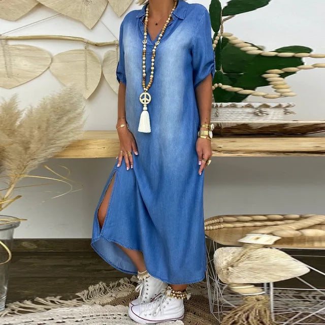 Daniela | Langes Kleid mit seitlichem Schlitz