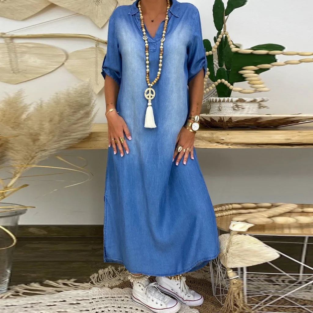 Daniela | Langes Kleid mit seitlichem Schlitz