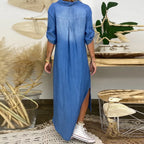 Daniela | Langes Kleid mit seitlichem Schlitz