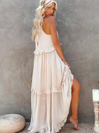 Lou | Elegantes ärmelloses Kleid mit Rüschen-Details