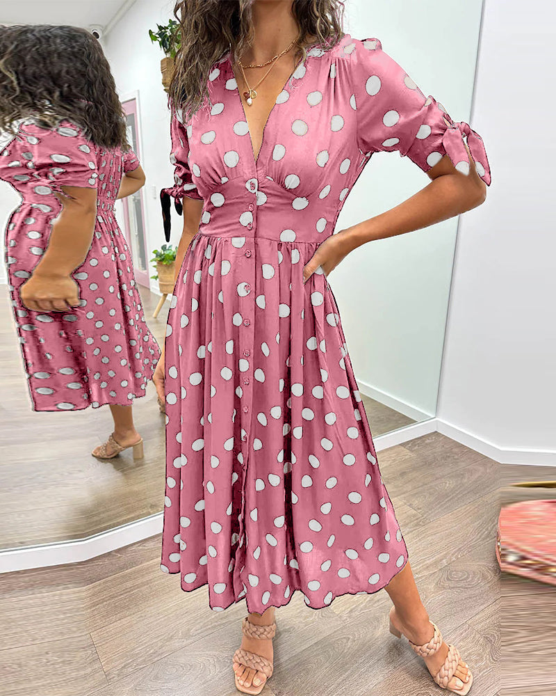Monique | Elegantes Kleid mit Polka-Dots