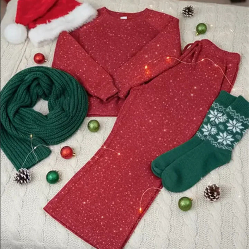 Elise | Damen Glitzer Zweiteiler für Weihnachten