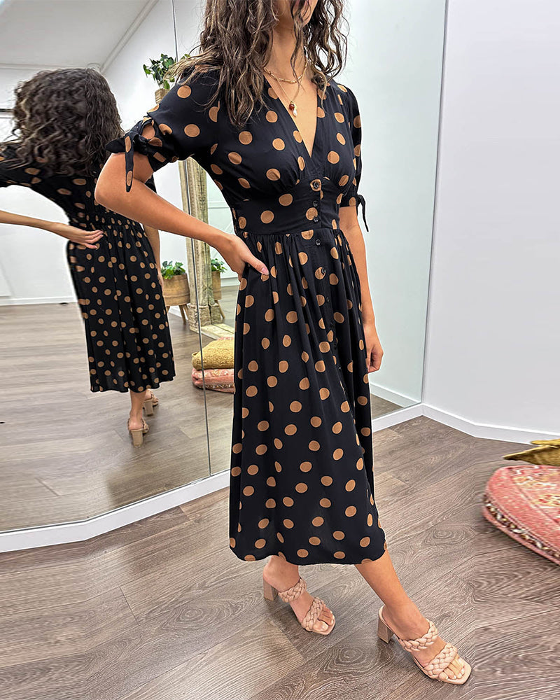 Monique | Elegantes Kleid mit Polka-Dots