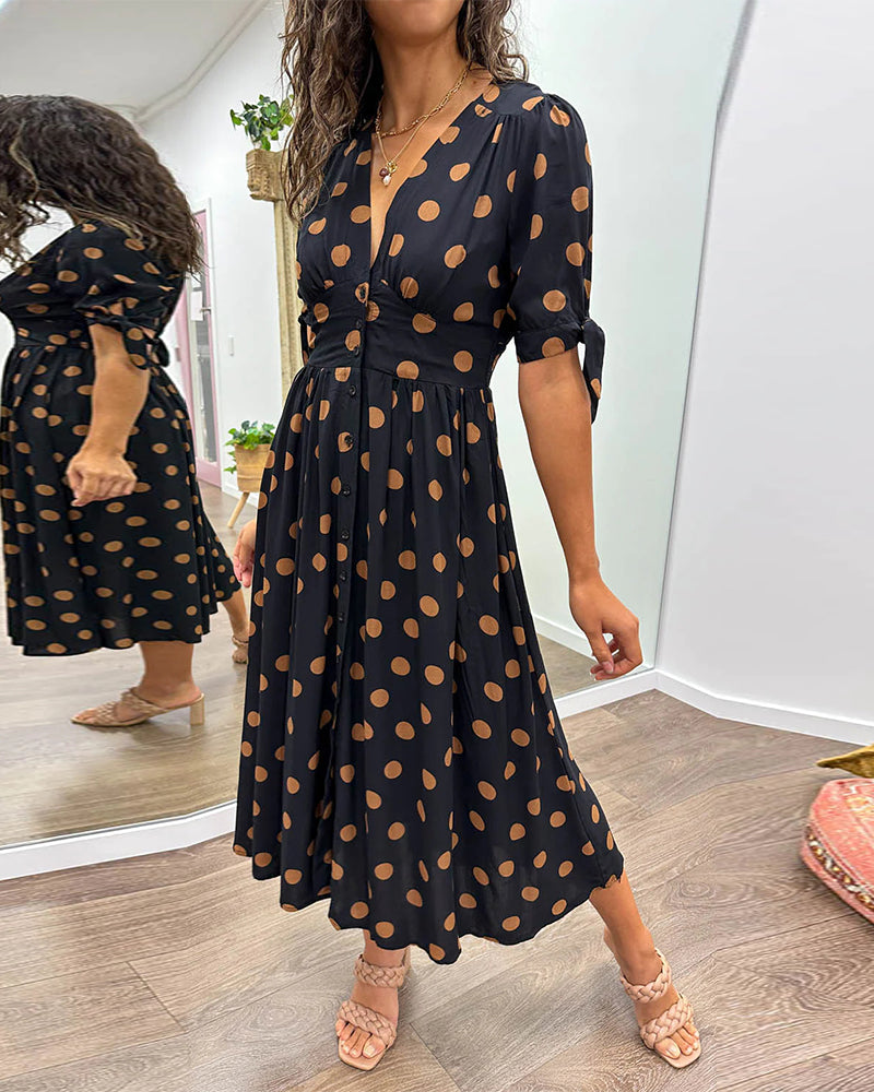 Monique | Elegantes Kleid mit Polka-Dots