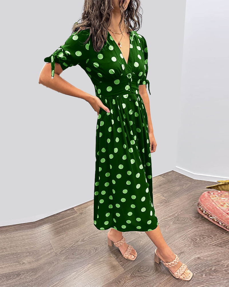 Monique | Elegantes Kleid mit Polka-Dots