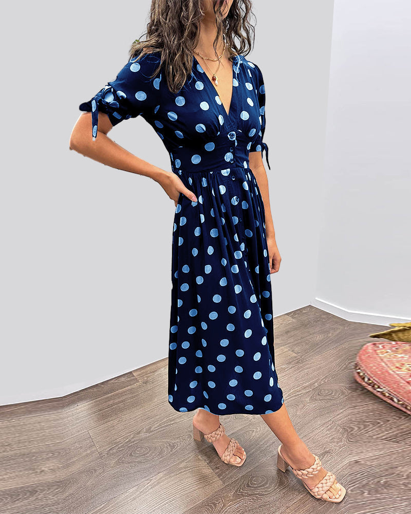Monique | Elegantes Kleid mit Polka-Dots