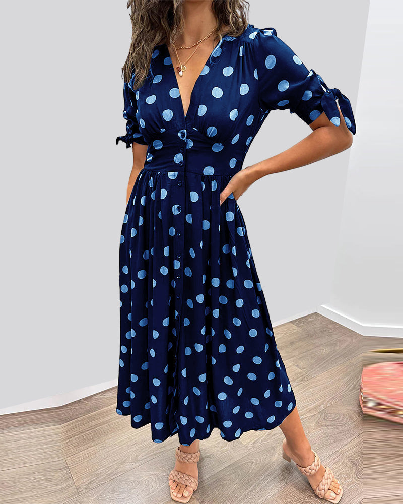 Monique | Elegantes Kleid mit Polka-Dots