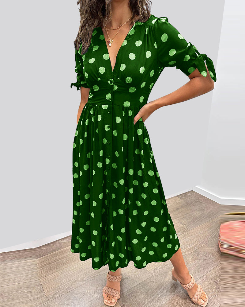 Monique | Elegantes Kleid mit Polka-Dots