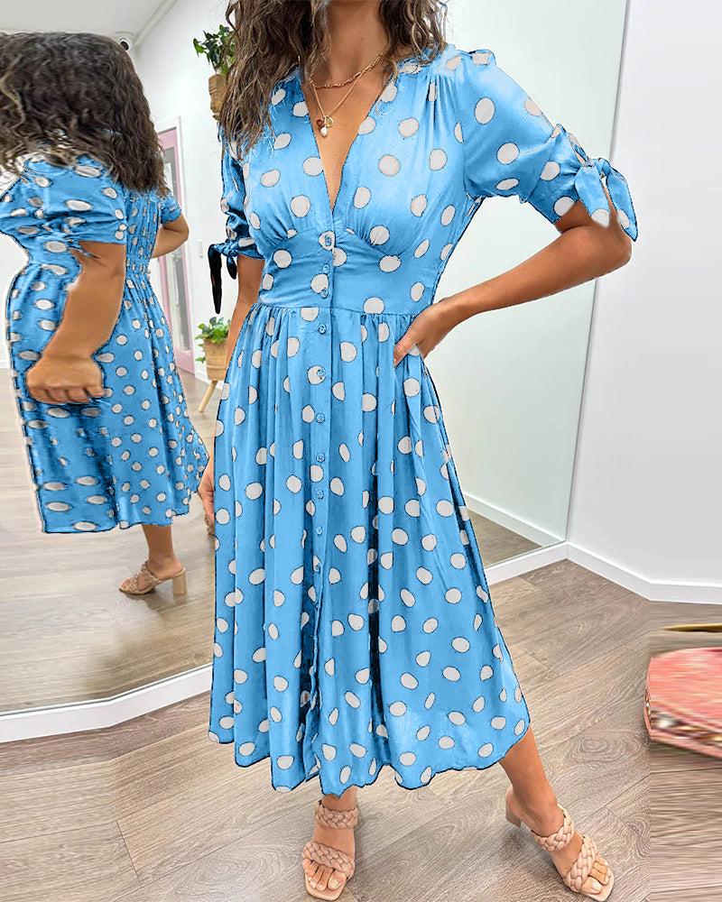 Monique | Elegantes Kleid mit Polka-Dots