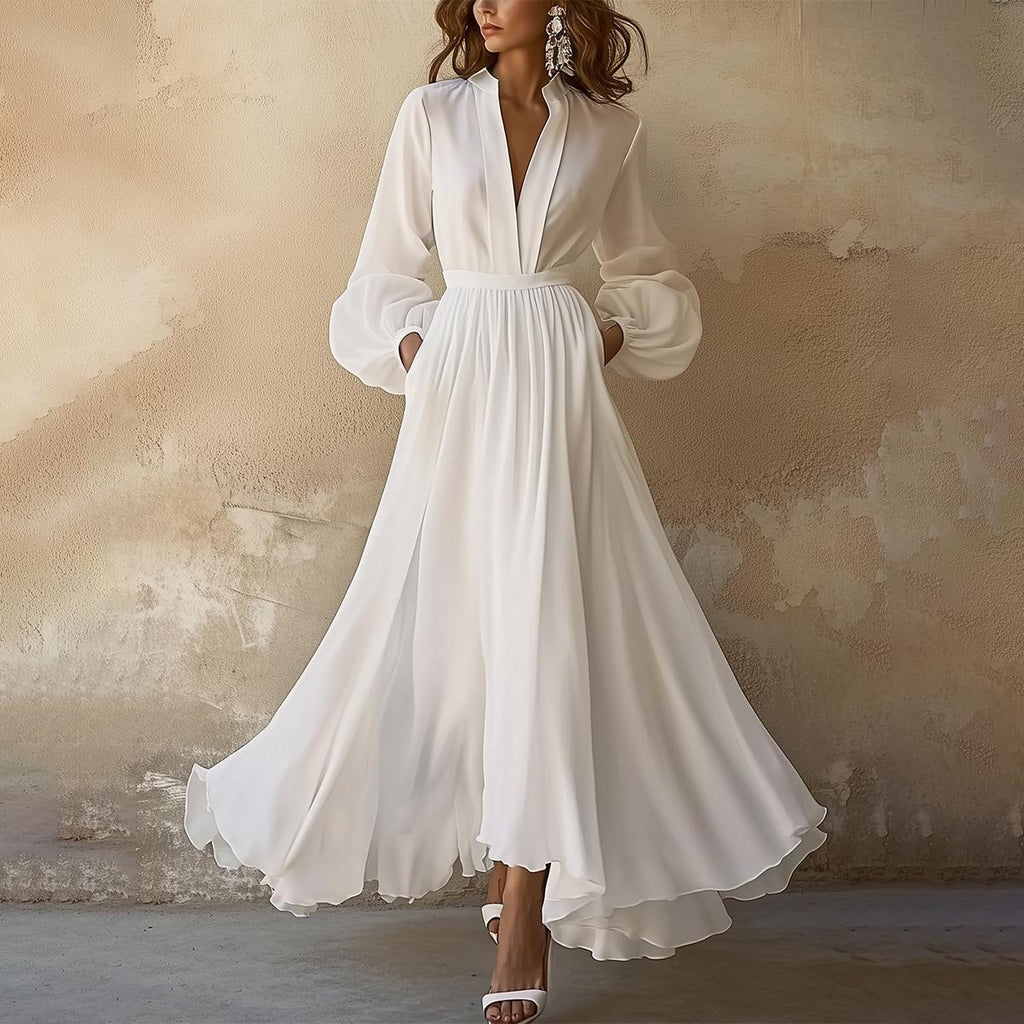 Laurah | Vintage V-Neck Dress