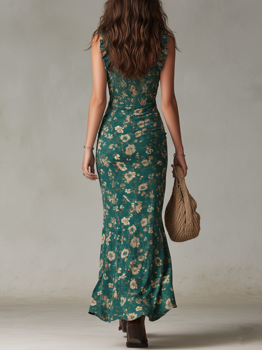 Zara | Boho-Retro Maxikleid
