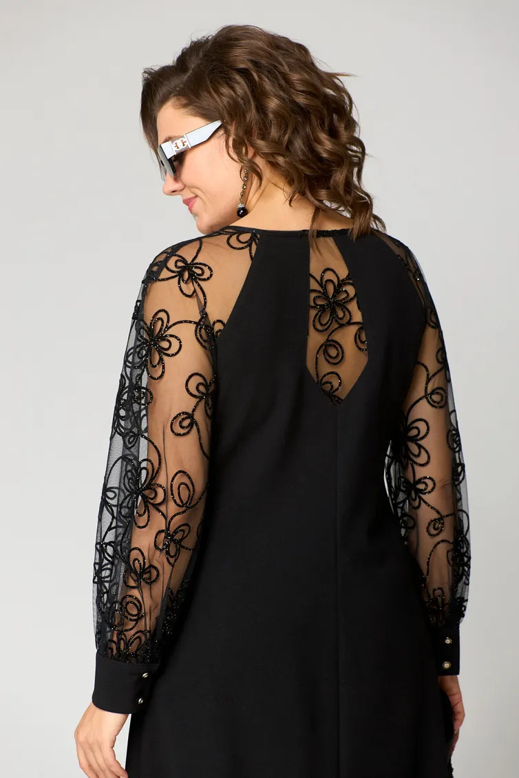 Destiney | Kleid mit Spitzenärmel