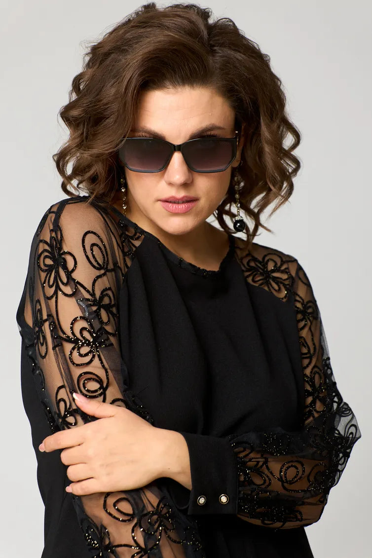 Destiney | Kleid mit Spitzenärmel