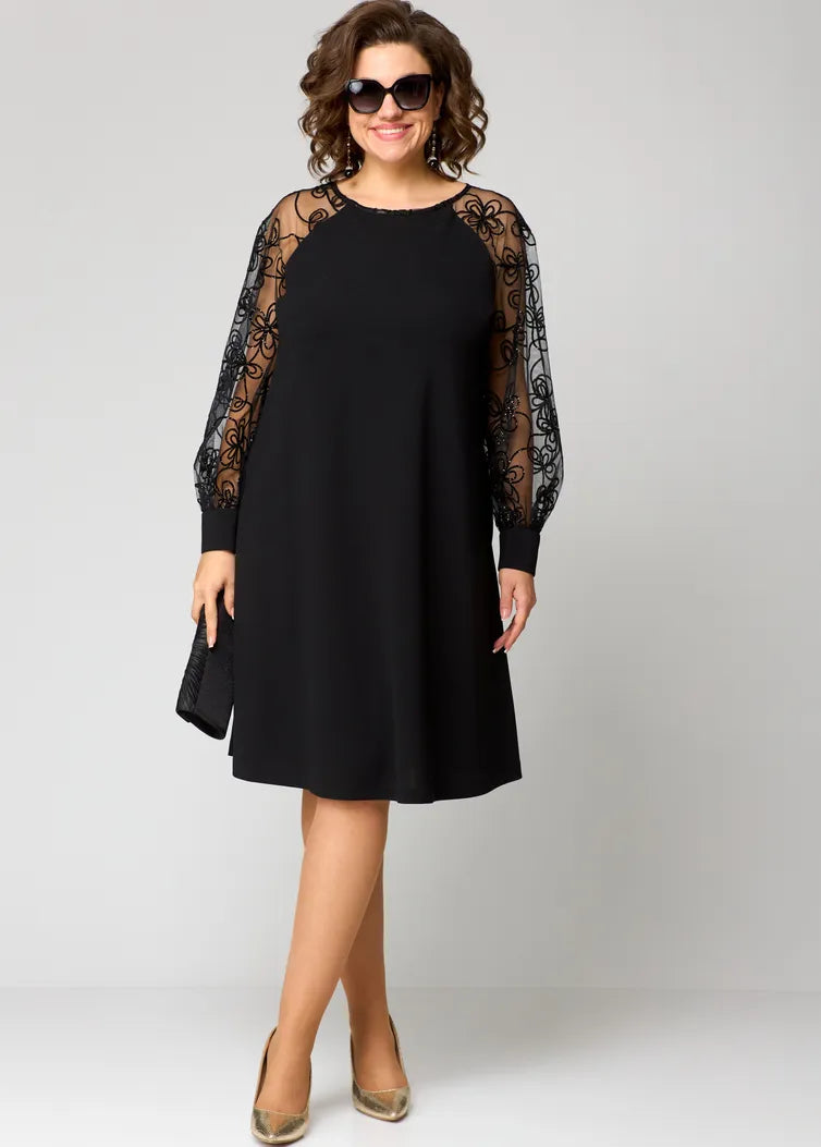 Destiney | Kleid mit Spitzenärmel