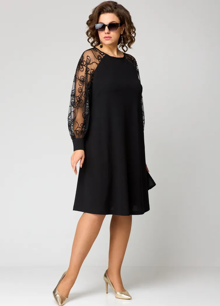 Destiney | Kleid mit Spitzenärmel