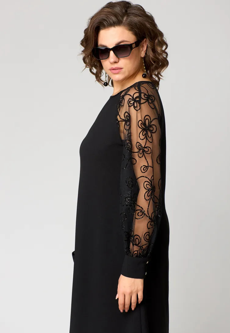 Destiney | Kleid mit Spitzenärmel