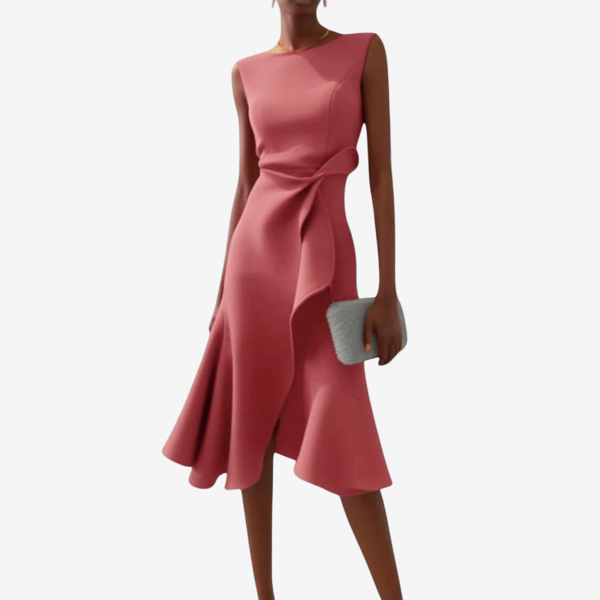 Eliana | Elegantes Midikleid mit asymmetrischem Design