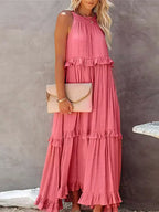 Lou | Elegantes ärmelloses Kleid mit Rüschen-Details