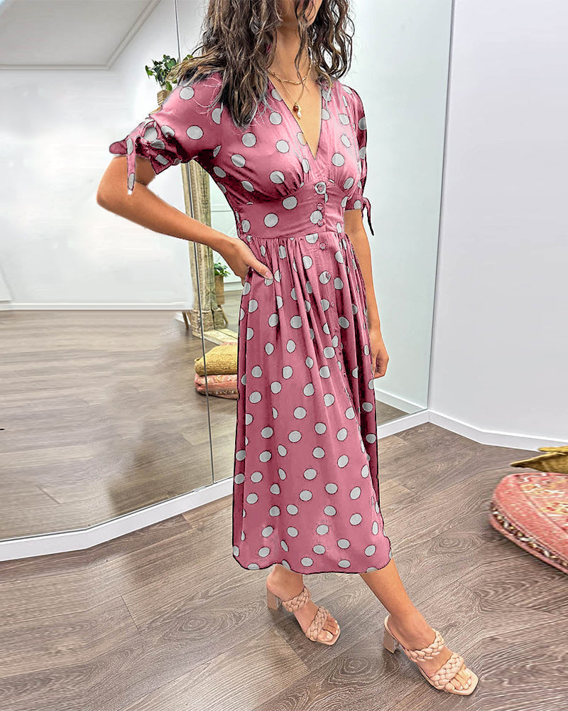 Monique | Elegantes Kleid mit Polka-Dots