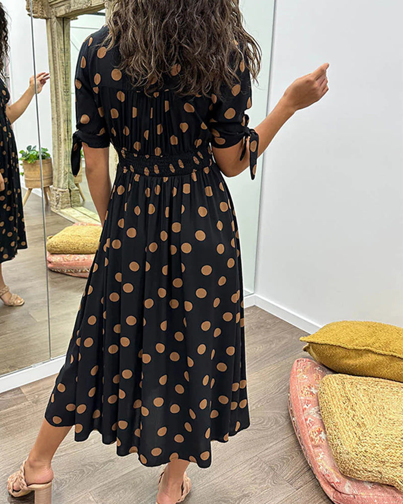 Monique | Elegantes Kleid mit Polka-Dots