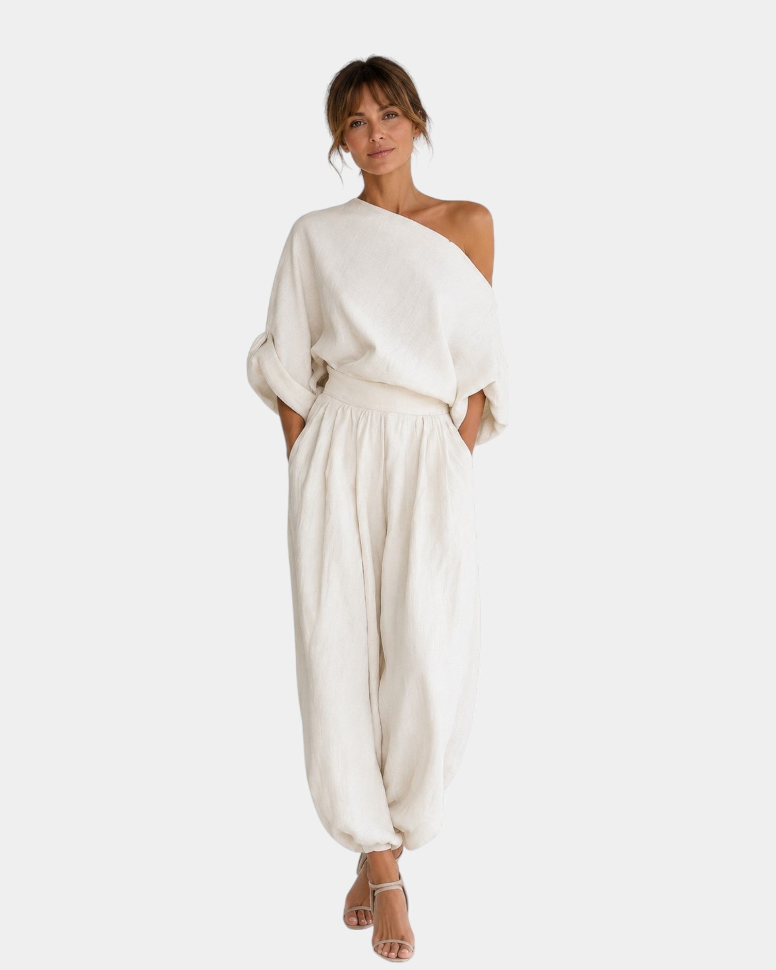 Lucette | Schulterfreies Zweiteiler-Set für Damen