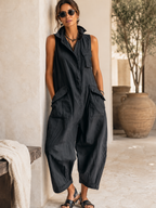 Zaria | Ärmelloser Utility-Jumpsuit mit weitem Bein" could be rewritten as: "Zaria | Ärmelloser Utility-Jumpsuit mit weitem Schnitt