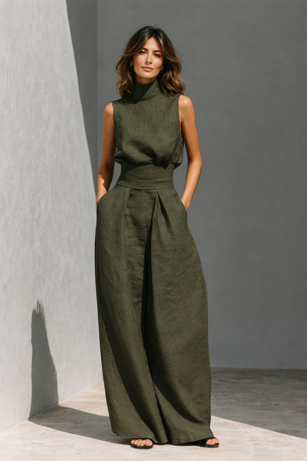 Maria | Minimalistisches Zweiteiler-Set mit weitem Bein" 

Rewritten: "Maria | Elegantes Zweiteiler-Set mit weitem Bein im minimalistischen Stil