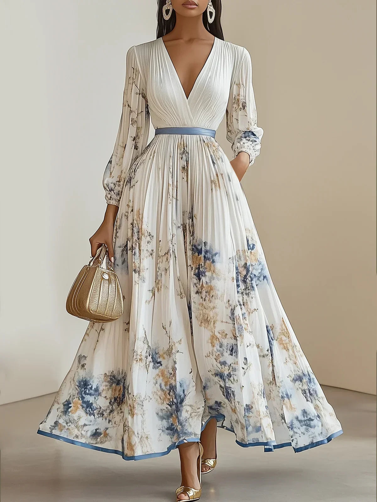 Helston | Elegantes Kleid mit V-Ausschnitt