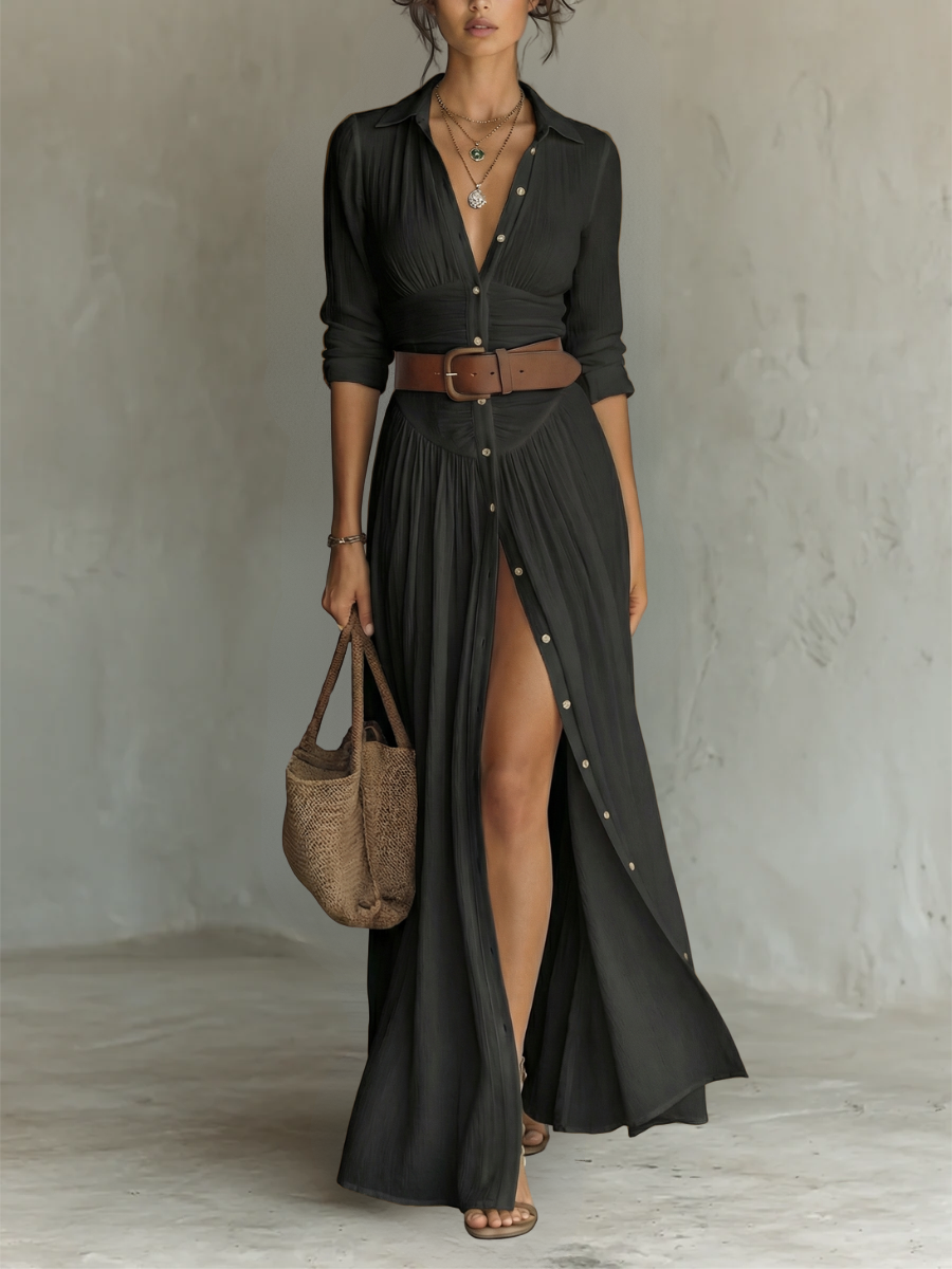 Joanne | Lässiges Kleid mit Kragen-Design