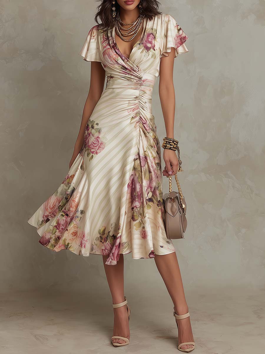 Alba | Elegantes Midi-Kleid im Retro-Stil