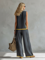 Soraya | Elegantes Set mit weitem Bein und lässiger Passform