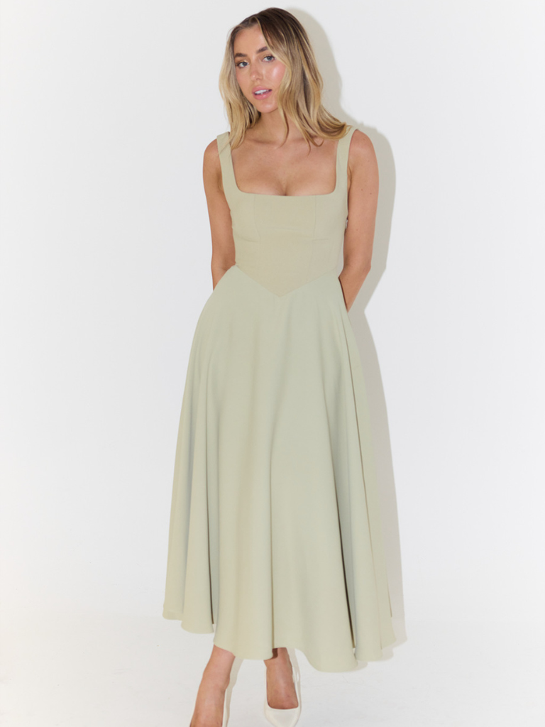MELISA | Elegantes Midi-Kleid mit femininer Form