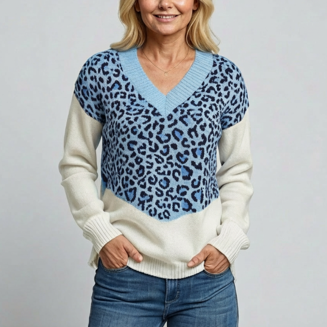 Isa | Chic Leopard Print Pullover