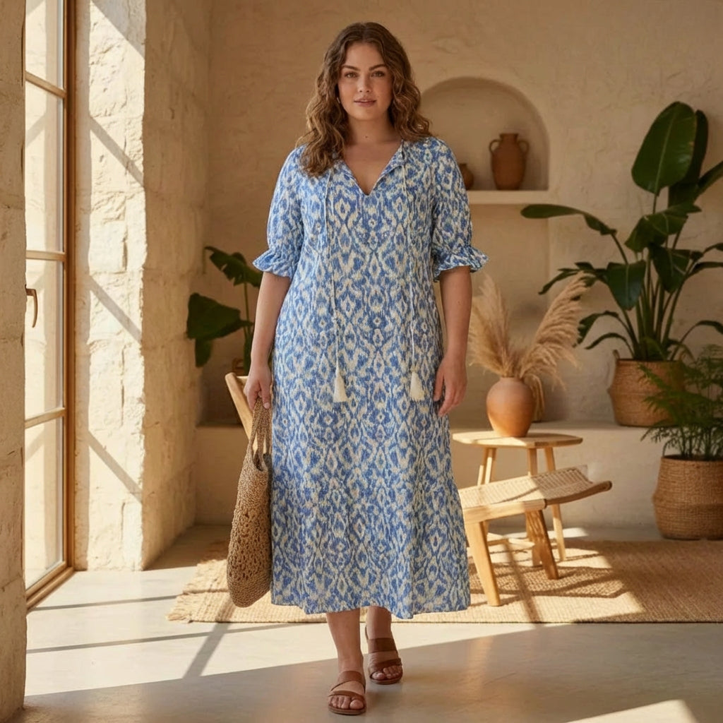 Rosalinde | Boho-Kleid mit Bauch-Optimierung