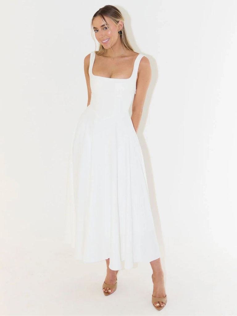 MELISA | Elegantes Midi-Kleid mit femininer Form
