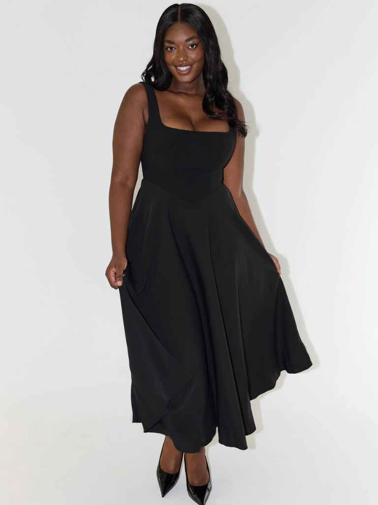 MELISA | Elegantes Midi-Kleid mit femininer Form