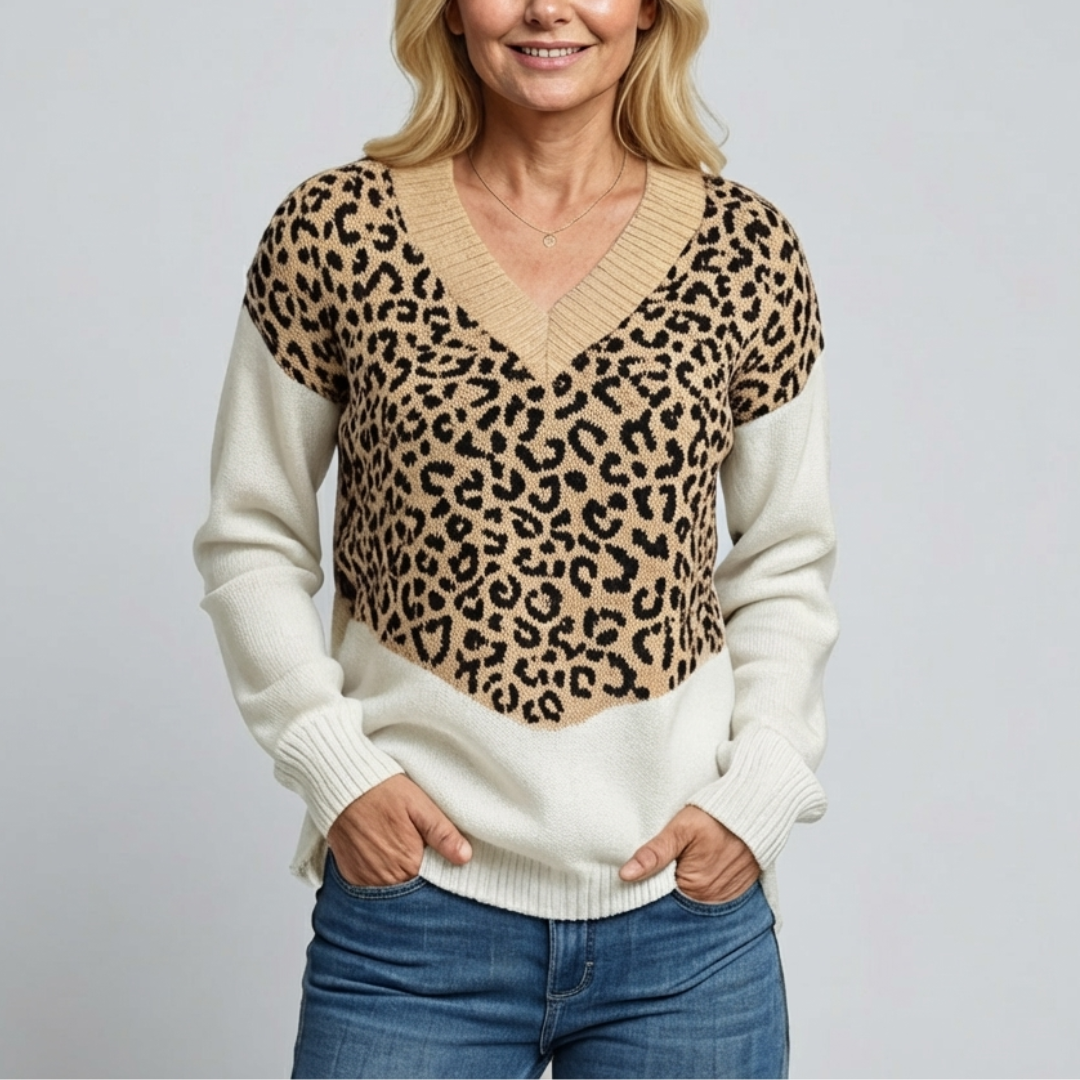 Isa | Chic Leopard Print Pullover