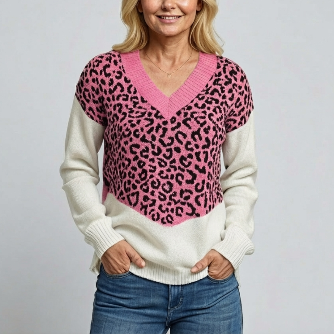Isa | Chic Leopard Print Pullover