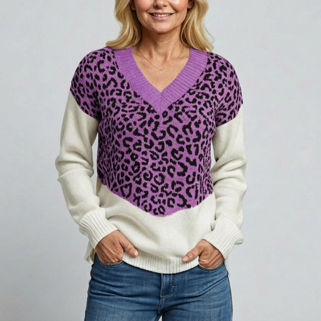 Isa | Chic Leopard Print Pullover