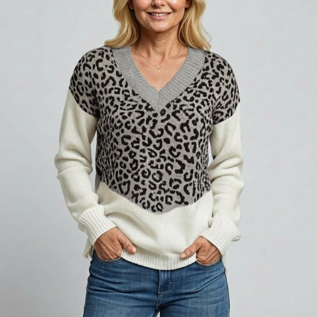 Isa | Chic Leopard Print Pullover