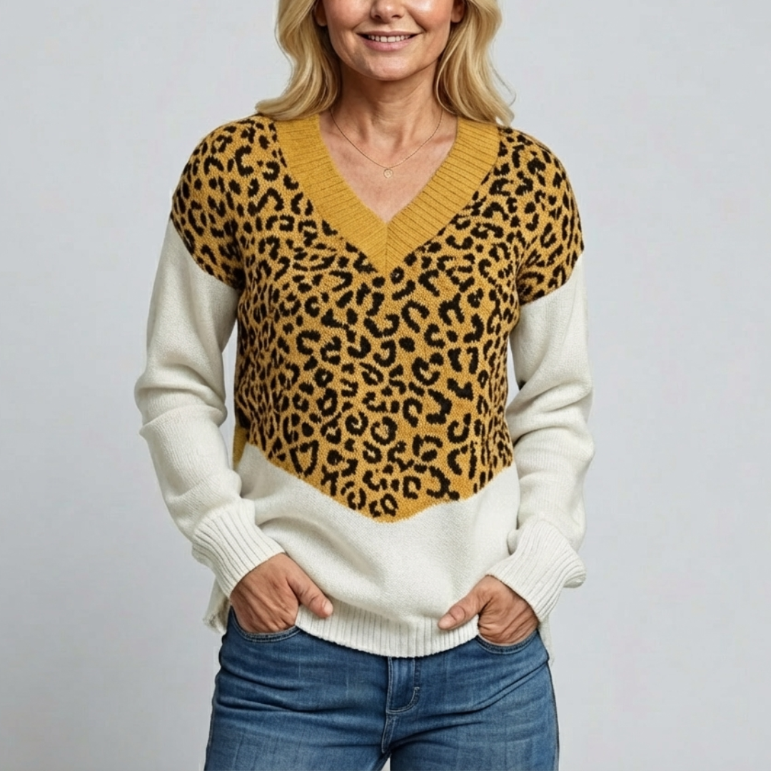 Isa | Chic Leopard Print Pullover