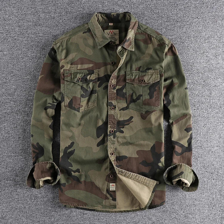 Adrie | Camouflage Button-Up Shirt – Casual Style